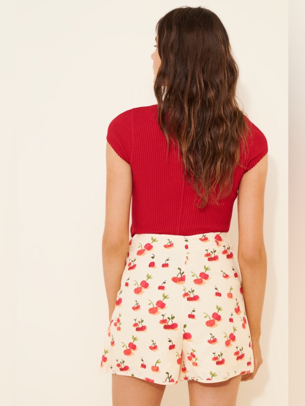 Farm Rio x Anthropologie Cherry Linen Blend Skort - Picture 5 of 8